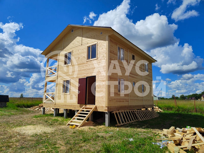 Дом из бруса 8х9 Дион в деревне Новолисино - Фото 1